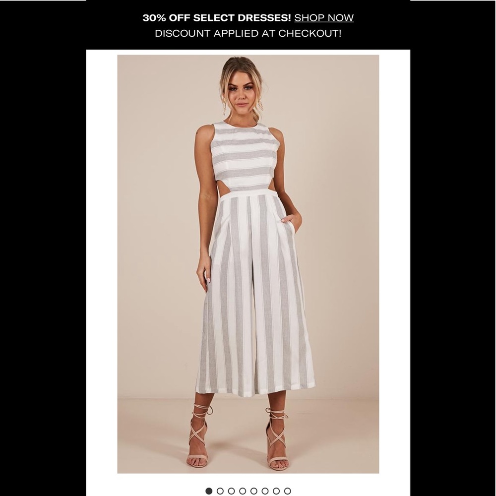 Showpo “our dream yourself” striped jumpsuit